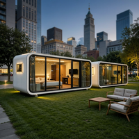 Maison capsule spatiale de luxe, préfabriquée, modulaire, type Apple Cabin, maison portable avec fenêtres panoramiques pour hôtel, villa et camping.