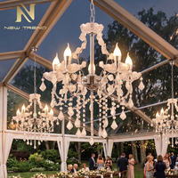 Elegante Lámpara Colgante de Cristal Recargable con Atenuación Táctil LED, Centro de Mesa para Bodas