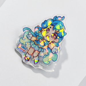 Huy hiệu cài áo trong suốt in tùy chỉnh Juno Creative, ghim acrylic epoxy phủ kim tuyến tùy chỉnh - Product Image 4