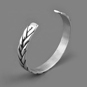 Pulseras de Eslabones Tejidos para Mujer, Estilo Vikingo, de Acero Inoxidable 316L, con Dijes de Espiga, Joyería de Moda, Regalos - Product Image 4