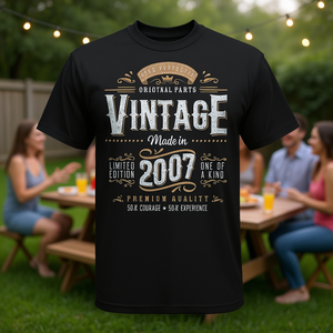 Camiseta vintage del 18.º cumpleaños de 2007, edición limitada, calidad premium - Product Image 3