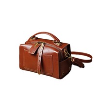 Sac bandoulière en cuir véritable pour femme, nouvelle collection, style rétro européen, tendance et polyvalent, succès de l'été, vente directe