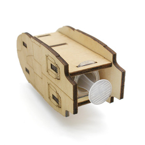 Kit de modelo de submarino de madera para niños, experimento científico, juguete educativo DIY, 7-9 años, montaje manual, sin batería, forma de animal - Product Image 2