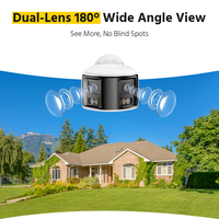 ANNKE 6MP 180 Degree Dual Lens Panoramic Bullet AI PoE Kit Cameras Two Way Audio Smart Full Color Network Security Camera