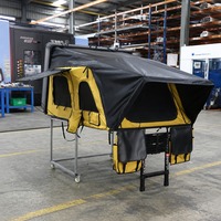Tente de toit rigide en aluminium Desert Tan Bi Fold pour le camping sur le plateau d'un camion 4x4