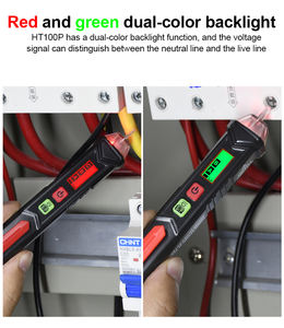NCV AC 전압 발견자 HT100P 3 단계 교체 전압 검사자 미터 시험 펜 단계 전압 tesdetection를 가진 전기 지시자 - Product Image 5
