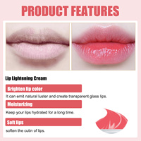 Baume à Lèvres Gel Éclaircissant Résistant à l'Eau pour Femme, Étiquette Privée Rose Détaché, 3 Ans, 30g, 5 Pièces