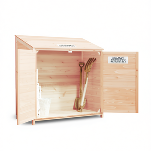 Abri de jardin en bois massif de sapin 40.2x20.5x44.1 Solution de rangement durable pour usage extérieur - Product Image 1