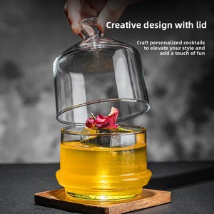Japanese-style Smoked Molecular <strong>Cocktail</strong> Cup Lid Modern Minimalism Design Creative Bartending Glass for Bar Use Logo <strong>Printing</strong> - Product Image 2