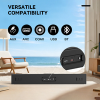 Barre de son TV OEM 2.1 canaux 50W, système audio sans fil avec haut-parleur, USB, AUX, ARC, système home cinéma sans fil avec caisson de basses