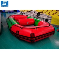 Bateau pneumatique en caoutchouc, bateau de rafting portable, bateau de sauvetage gonflable imperméable et résistant à l'usure avec plancher gonflable