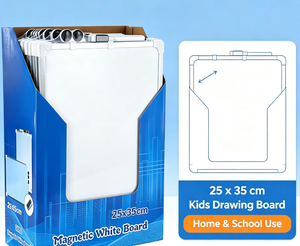 Portable <b>Magnetic</b> White <b>Board</b> Dry Erase Lapboard Kids <b>Drawing</b> <b>Board</b> 25 x 35 cm for Home School Use - Product Image 3