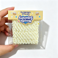 Jouet Squishy TPR Nouilles 6 cm, Bloc Souple Rempli, Aliment Simulé, Son Croquant, Rebond Lent, Anti-Stress, Jouet de Décompression