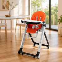 Chaise haute pliable moderne en plastique OEM/ODM pour bébés/enfants, personnalisable, facile à transporter, pour salon – Vente en gros