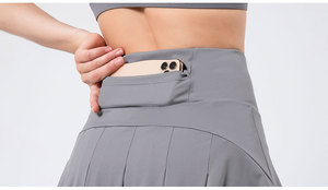 Excellente qualité Nylon Spandex Yoga Fitness <span class=keywords><strong>jupe</strong></span> courte séchage rapide absorbant la sueur <span class=keywords><strong>jupe</strong></span> de course pantalon femmes Tennis Golf <span class=keywords><strong>jupe</strong></span> - Product Image 5
