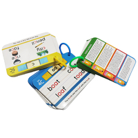 Juego de Cartas Educativas Personalizadas de Fábrica para Bebés y Niños, Impresión de Palabras en Inglés, Tarjetas Cognitivas para Niños, Tarjetas Educativas para Niños Pequeños de 4 a 6 Años