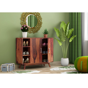 Étagère à chaussures classique en bois de Sheesham, solution de rangement élégante et robuste pour chaussures, avec plusieurs étagères, design durable, parfaite - Product Image 5