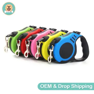 Wholesale Custom Logo Heavy Duty 3/5M Flexible Auto Reflective Lead Dog Retractable Leash