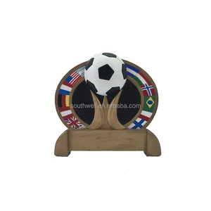 Custom Wholesale High Quolity Resin Polyresin Trophy Football Champions Award Cup For Decor