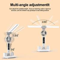 Lámpara plegable de mesa de dormitorio Usb moderna multifuncional para mesa de estudio, luz de mesa con ventilador, lámpara Led de mesa con Control táctil