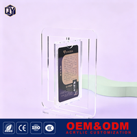 Cadre photo rotatif en acrylique personnalisé, porte-cartes transparent avec base pour la décoration de bureau à domicile et les boutiques de cadeaux
