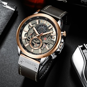 CURREN 8380 <b>Watch</b> for Men Top Brand <b>Watches</b> Leather Strap Wristwatch Fashion Chronograph Sport Quartz Clock Male Gift - Product Image 3