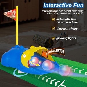 Ensemble de clubs de golf avec retour automatique de balles, éclairage LED, pour jeux de mini-golf intérieur/extérieur, adapté aux tout-petits, balles de golf de nuit en plastique pour putting - Product Image 2