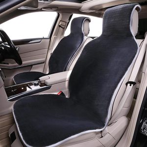 Fundas cortas de lana para asiento delantero de coche, <span class=keywords><strong>Interior</strong></span> de asiento de coche difuso, cálido para alfombrilla de invierno, ajuste Universal, Compatible con Airbag - Product Image 1