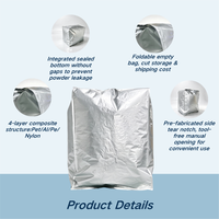 Sac de protection en aluminium robuste de 7 mil pour matériaux de batteries au lithium