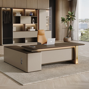 Nhà văn phòng bằng gỗ bàn ghế kết hợp Bền PVC đương đại ánh sáng hiện đại sang trọng giám sát quản lý của máy tính thay đổi lớn - Product Image 1