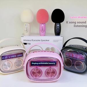 Enceinte Karaoké Sans Fil avec Écran d'Affichage des Paroles, Machine à <span class=keywords><strong>Chansons</strong></span> Portable avec Deux Microphones pour Fêtes à Domicile et Utilisation en Extérieur - Product Image 1