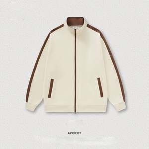 Yingling Side Striped Cotton Hoodie Custom Graphic Print Sport Jacket 4200GSM Heavyweight Zip up Hoodies - Product Image 3