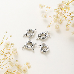 ตัวล็อกเครื่องประดับ ชุบทองแดง 14k 18k ทองคำขาว ขนาดกลาง แบบสปริง สำหรับสร้อยคอ อุปกรณ์ DIY - Product Image 1
