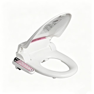 Couvercle de toilette intelligent avec nettoyage par lavement à 5 niveaux de pression réglables et séchage à l'air pour la maison - Product Image 1