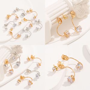 Pendientes de Estrella con Circonita de Nantong, Tono Dorado y Plateado, para Uso Diario, Accesorios de Joyería Unisex - Product Image 3