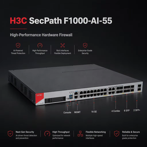H3C SecPath F1000-AI-55 Pare-feu NGFW avec moteur IA, passerelle VPN, IPS, AV, filtrage d'URL, IPv6, 1U pour réseau d'entreprise - Product Image 1