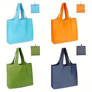 Sac de courses pliable extra large en tissu ripstop haute densité, réutilisable, couleur et logo personnalisables, certifié - Product Image 1