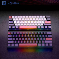 Clavier mécanique RGB personnalisé, axe vert/noir/brun, 61 touches, pour jeux vidéo et examens simulés