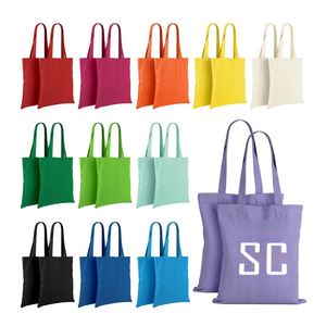 Factory Direct Cotton Tote Bag Solid Color DIY Design Blank Canvas <b>HandBag</b> for Advertising Shopping Promotion - Product Image 1