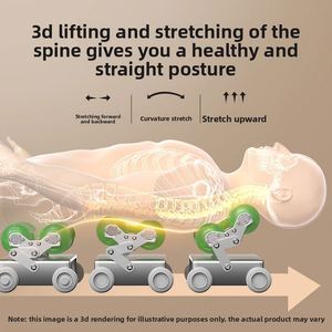 Lit de massage électrique intelligent multifonctionnel 4D pour le cou et la taille, avec thérapie par la chaleur et pierres de jade pour le corps entier - Product Image 5