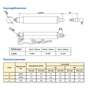 Actuador lineal de 24V, carrera de 700mm, carga de 300kg, resistente al agua IP67 para <span class=keywords><strong>VW</strong></span> <span class=keywords><strong>T5</strong></span>, conversión de techo emergente Ducato Camper Van, cubierta de techo RV - Product Image 2
