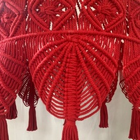Abat-jour suspendu en macramé style bohème, housse de lampe à pampilles tissée pour la décoration de salon et de la maison