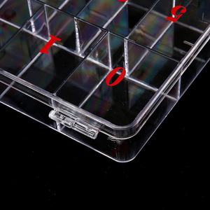 Boîte de rangement en plastique transparent à 10 compartiments avec séparateurs pour perles, bijoux, nail art, bricolage et artisanat - Product Image 3
