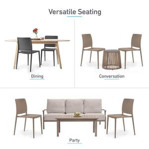 SCUQI moderno <span class=keywords><strong>antracite</strong></span> impilabile Patio sala da pranzo sedia interna/esterna piscina <span class=keywords><strong>cucina</strong></span> ristorante Set 2 luce casa uso Hotel - Product Image 4