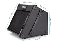 Amplificateur de guitare acoustique portable professionnel 40W en métal, rechargeable, pour 8 heures de fonctionnement