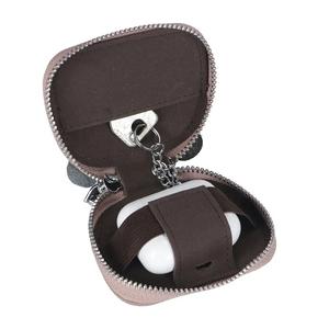 AndoBag Sac à écouteurs en cuir véritable pour femmes, pour l'extérieur, usage quotidien, petit portefeuille à clés portable avec porte-clés, simple et élégant 3221 - Product Image 4