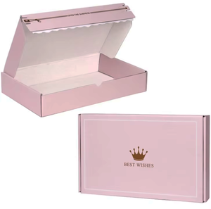 <span class=keywords><strong>Caja</strong></span> de transporte de papel corrugado con adhesivo de doble cara con cremallera plegable impresa en color personalizada - Product Image 1