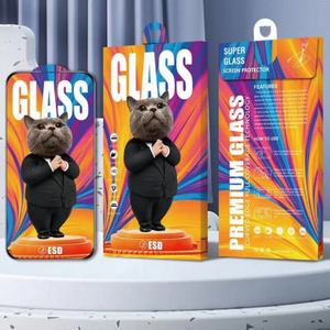 <span class=keywords><strong>Mr</strong></span> Cat Anti-statico 2.5D HD trasparente protezione in vetro temperato per iPhone 15 14 13 Pro MAX telefoni cellulari - Product Image 5