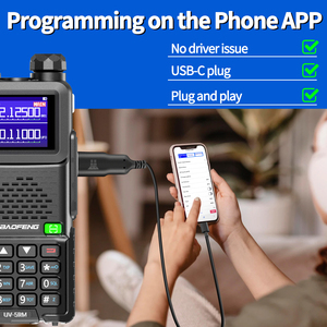 Câble de programmation pour talkie-walkie ABBREE, compatible avec l'application téléphonique, compatible avec Baofeng UV-5R 5RM K5 PLUS UV-21R UV-32 UV-5R MINI - Product Image 2