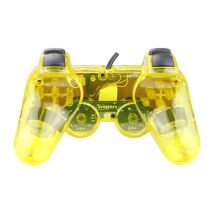Modelo Especial gamepad para ps2 <span class=keywords><strong>pc</strong></span> con amarillo <span class=keywords><strong>color</strong></span> transparente para el controlador ps 2 cable Joystick joypads - Product Image 3